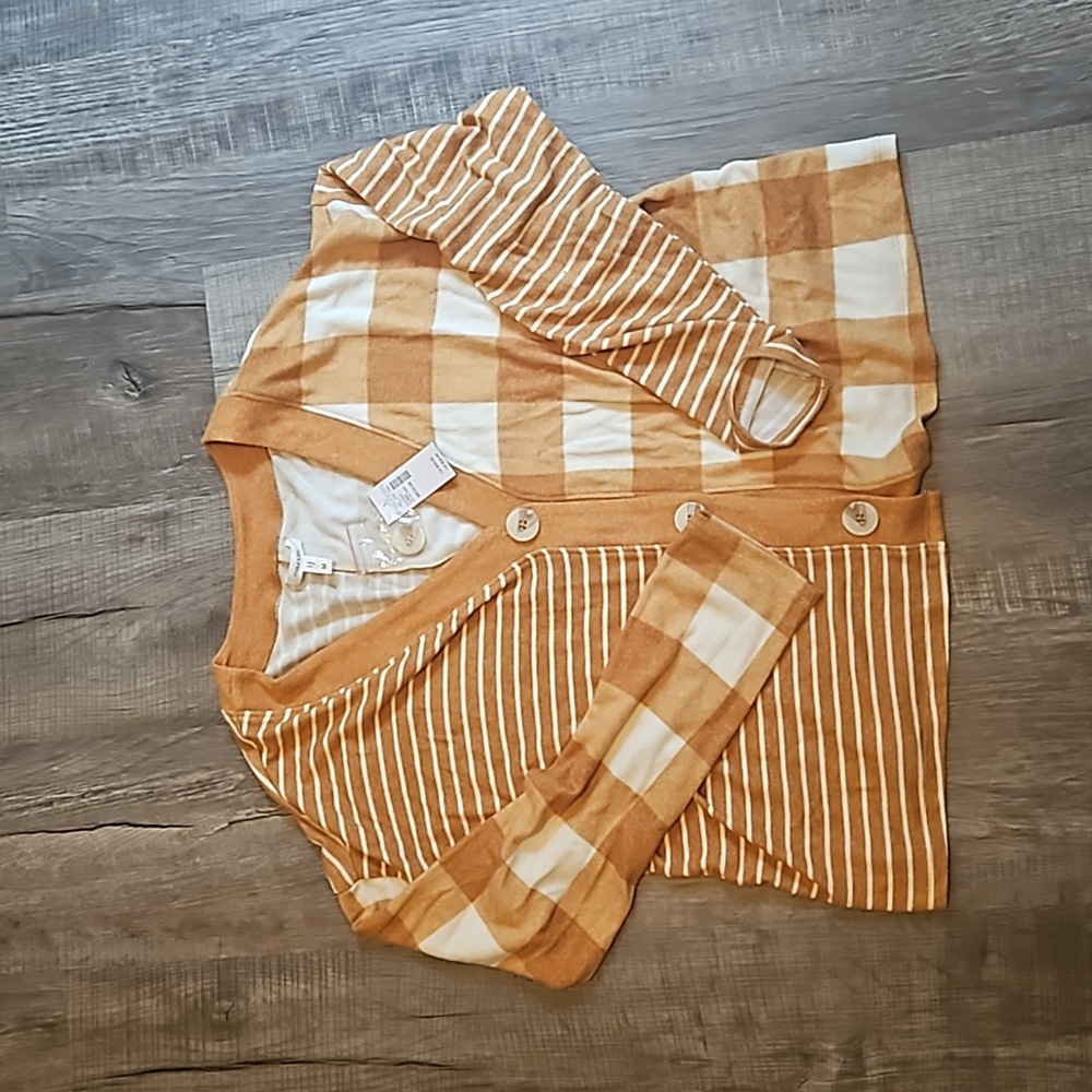 Soft Mixed Pattern Cardigan - Picture 7 of 10